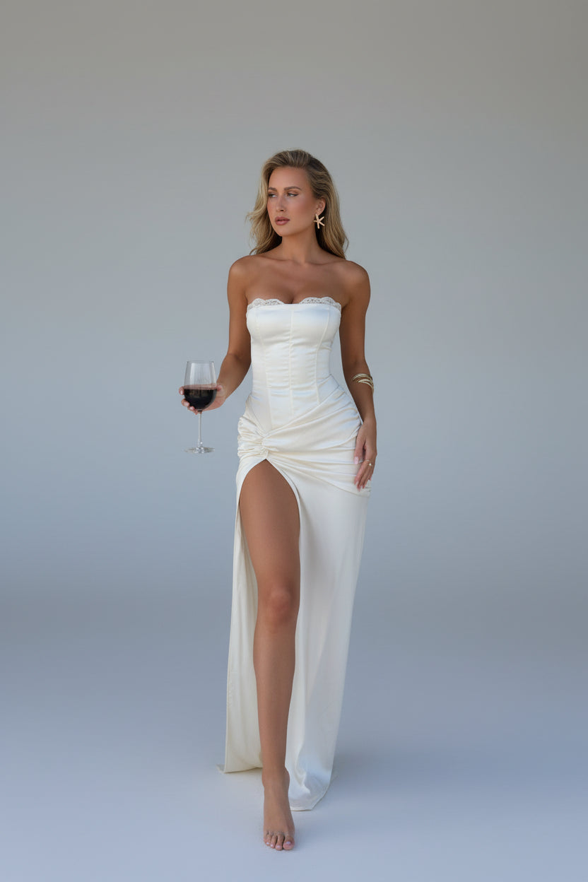 Lara | Corset Slit Dress